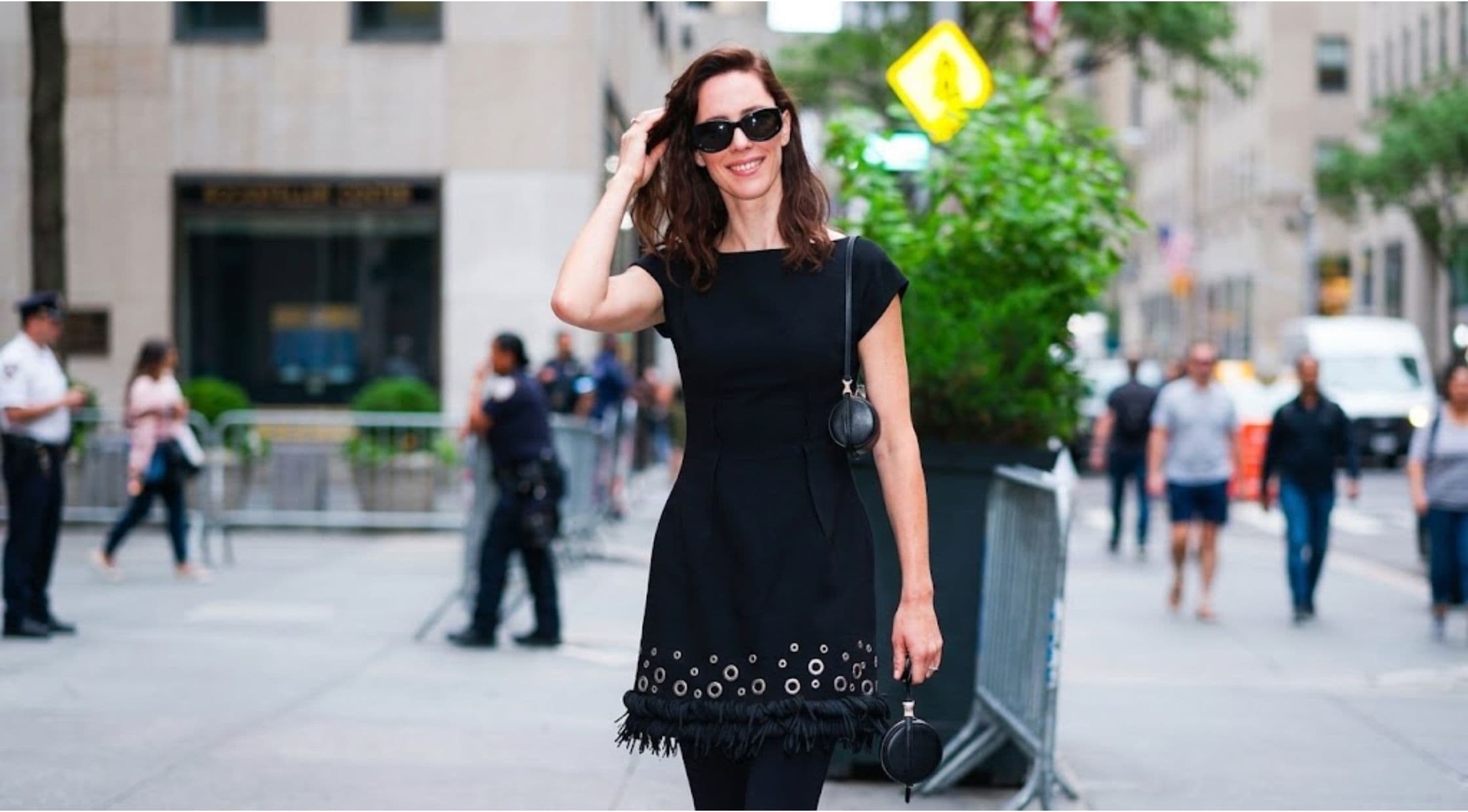How to Get Rebecca Hall’s Chic Black NYC 2026 Dress Look